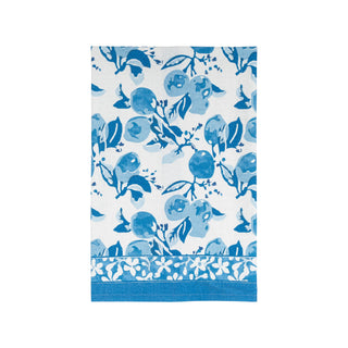 Couleur Nature Citron Blue Tea Towel