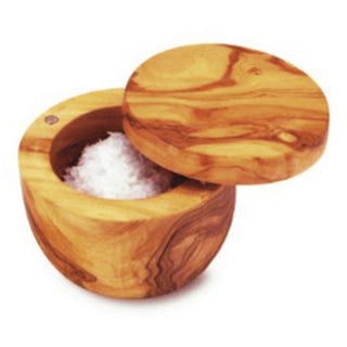 Berard Olive Wood Salt Keeper with Swivel Top