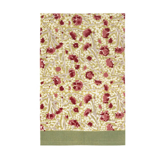 Couleur Nature Meadows Red & Green Tea Towel