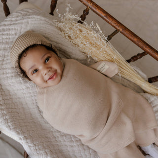 100% Organic Cotton Luxe Collection Baby Swaddle Blanket  : Denim Blue