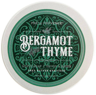 Bergamot & Thyme Shave Soap Round Tin (150g Tin)  - Pré de Provence France