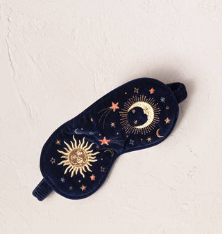 Celestial Velvet Eye Mask: Navy