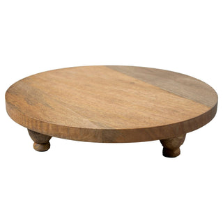 Wood Round Footed Natural Mango Wood Board