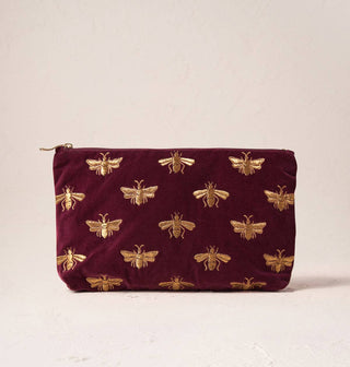 Honey Bee Plum Everyday Pouch