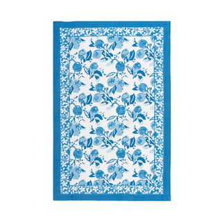 Couleur Nature Citron Blue Tea Towel