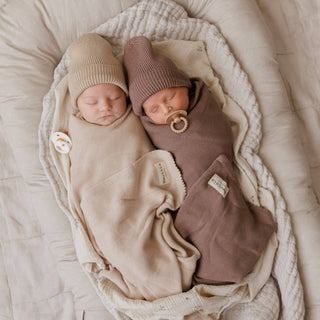 100% Organic Cotton Luxe Collection Baby Swaddle Blanket  : Denim Blue
