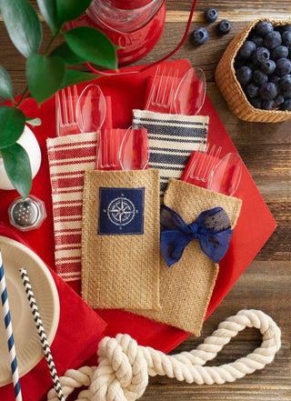 Cutlery Couture: Red Stripe Coastal (Set of 8)