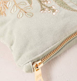 Olive Branch Mother of the Bride Sage Everyday Pouch - Sage: Sage, Velvet