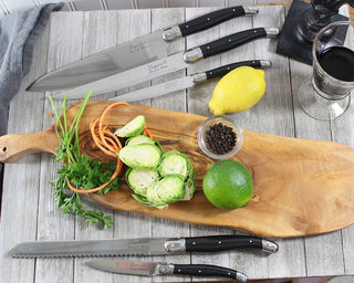 FRENCH HOME Laguiole 5-Piece Knife Set with Magnetic Display