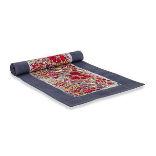 Couleur Nature France | Jardin Red/Grey Table Runner 16x72