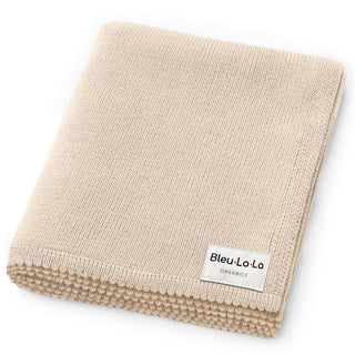 100% Organic Cotton Luxe Collection Baby Swaddle Blanket  : Denim Blue