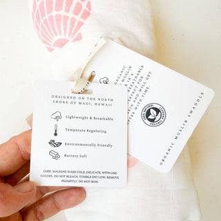 Organic Seashell Baby Swaddle | Coastal Nursery Decor