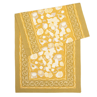 Forest Harvest Grey & Mustard Table Runners: 16" x 72"