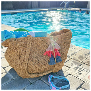 XL Rafia Tote Bag
