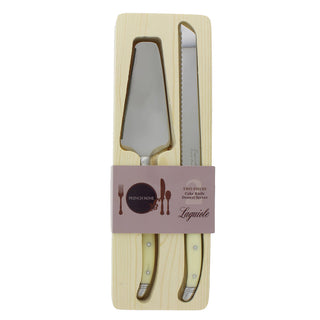 Laguiole Faux Ivory Connoisseur Cake Slicer & Server Set