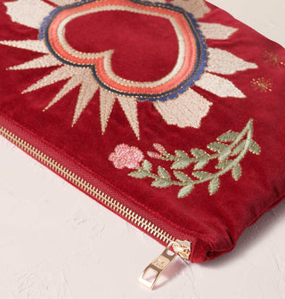 Sacred Heart Everyday Pouch- Rouge