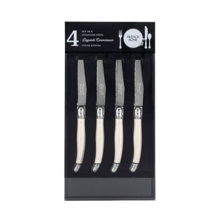 Laguiole Connoisseur 4-Piece Tortoise Steak Knife Set
