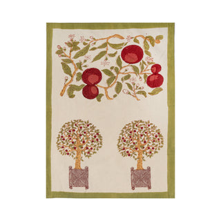 Orange Tree Dish Towels - Red/Green