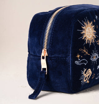 Boho Mysticism Makeup Bag: Navy