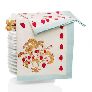 Couleur Nature France | Strawberry Blue Tea Towel