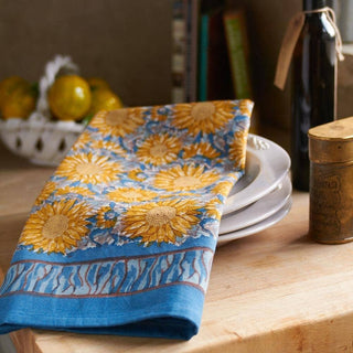 Couleur Nature France  |  Sunflower Yellow/Blue Tea Towel