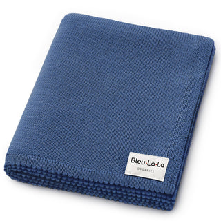 100% Organic Cotton Luxe Collection Baby Swaddle Blanket  : Denim Blue