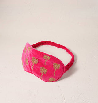 Gold Palm Pink Eye Mask