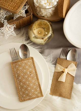 Cutlery Couture - White Trellis - Set of 8