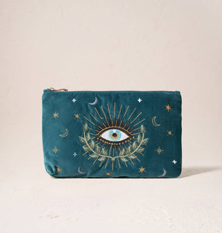 Celestial Eye Everyday Pouch: Rich Blue, Velvet