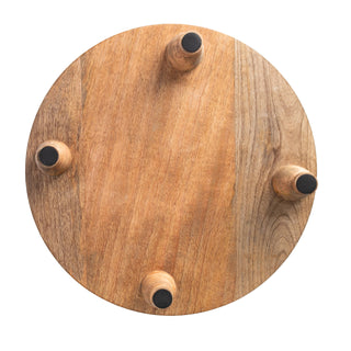Wood Round Footed Natural Mango Wood Board