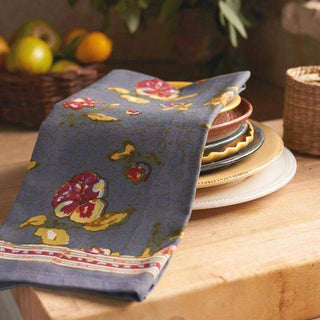 Couleur Nature Pansy Red/Grey Tea Towel