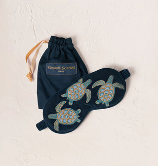 Turtle Conservation Velvet Eye Mask: Marine Navy