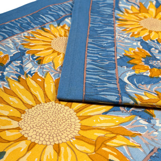 Sunflower Yellow/Blue Table Runner: 16x90