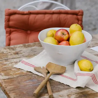 Bee Ceramic Serving Bowl: Ecru