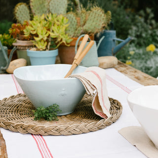 Bee Ceramic Serving Bowl: Ecru